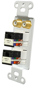 Pro-Wire Jack Plate - IW-2F2RJ45G - Back Thumbnail